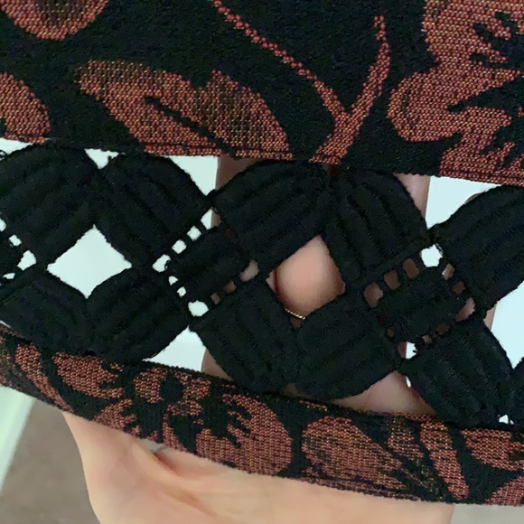 Topshop Dress 6 Floral Cut Out A-Line Mod - Picture 7 of 15